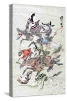 Animals and Ambhipibians in a Hunting Scene, 20th Century-null-Stretched Canvas