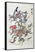 Animals and Ambhipibians in a Hunting Scene, 20th Century-null-Framed Stretched Canvas