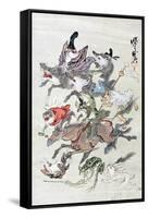 Animals and Ambhipibians in a Hunting Scene, 20th Century-null-Framed Stretched Canvas