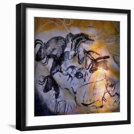 Animals and Birds, Chauvet-Pont-D'Arc Cave, Ardeche-null-Framed Giclee Print