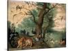 Animals and Birds in the Garden of Eden-Ferdinand van Kessel-Stretched Canvas