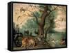 Animals and Birds in the Garden of Eden-Ferdinand van Kessel-Framed Stretched Canvas