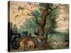 Animals and Birds in the Garden of Eden-Ferdinand van Kessel-Stretched Canvas