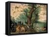 Animals and Birds in the Garden of Eden-Ferdinand van Kessel-Framed Stretched Canvas