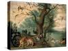 Animals and Birds in the Garden of Eden-Ferdinand van Kessel-Stretched Canvas