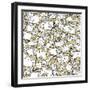 Animals and Objects Seamless Pattern-vook-Framed Art Print