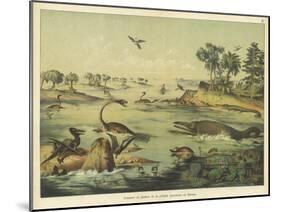 Animals and Plants of the Jurassic Era in Europe-Ferdinand Von Hochstetter-Mounted Art Print