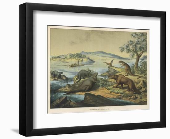 Animals and Plants of the Post-Jurassic Era in Southern England-Ferdinand Von Hochstetter-Framed Photographic Print