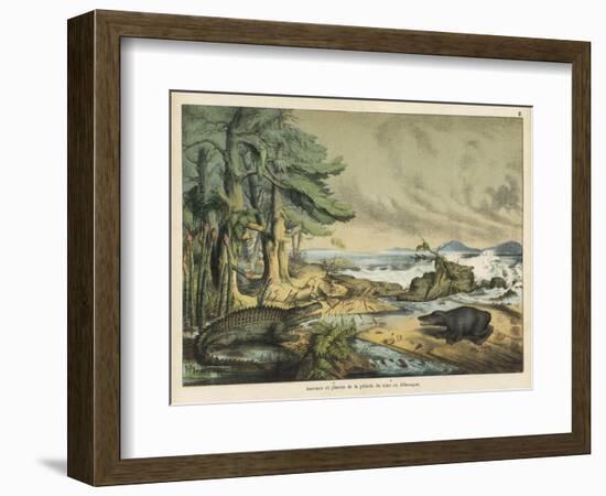 Animals and Plants of the Triassic Era in Germany-Ferdinand Von Hochstetter-Framed Art Print