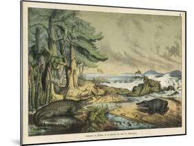 Animals and Plants of the Triassic Era in Germany-Ferdinand Von Hochstetter-Mounted Art Print