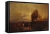 Animals Being Driven to Water-Carlo Saraceni-Framed Stretched Canvas