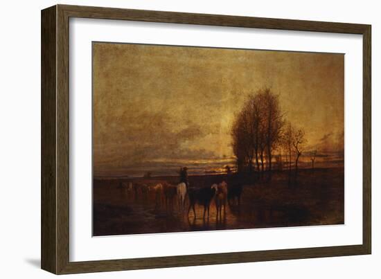 Animals Being Driven to Water-Carlo Saraceni-Framed Giclee Print