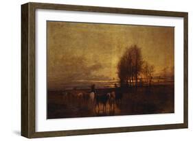 Animals Being Driven to Water-Carlo Saraceni-Framed Giclee Print