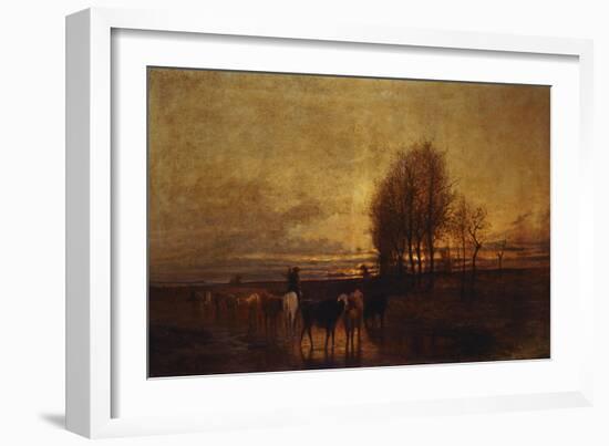 Animals Being Driven to Water-Carlo Saraceni-Framed Giclee Print