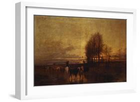 Animals Being Driven to Water-Carlo Saraceni-Framed Giclee Print