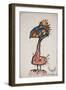 Animals (Birds) Additions 3, 2000 (drawing)-Ralph Steadman-Framed Giclee Print