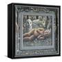 Animals Blessing the Sleeping Infant, 2021 (Tinted Gesso on Wood)-PJ Crook-Framed Stretched Canvas