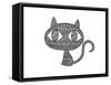 Animals Cat 2-Neeti Goswami-Framed Stretched Canvas