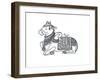 Animals Cow 2-Neeti Goswami-Framed Art Print