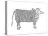 Animals Cow 4-Neeti Goswami-Stretched Canvas