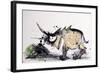 Animals (dragons, monsters, reptiles), 2009 (drawing)-Ralph Steadman-Framed Giclee Print