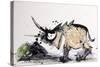 Animals (dragons, monsters, reptiles), 2009 (drawing)-Ralph Steadman-Stretched Canvas