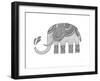 Animals Elephant 2-Neeti Goswami-Framed Art Print