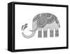 Animals Elephant 2-Neeti Goswami-Framed Stretched Canvas