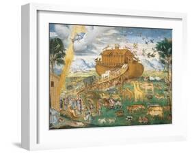 Animals Enter Noah's Ark-Aurelio Luini-Framed Art Print