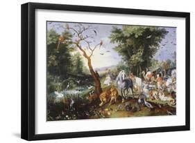 Animals Entering Noah's Ark-Jan Brueghel the Elder-Framed Giclee Print