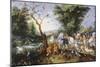 Animals Entering Noah's Ark-Jan Brueghel the Elder-Mounted Giclee Print