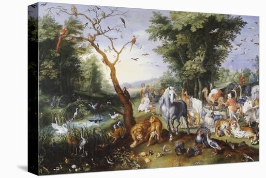 Animals Entering Noah's Ark-Jan Brueghel the Elder-Stretched Canvas