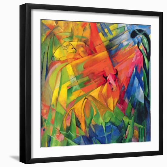 Animals in a Landscape, 1914-Franz Marc-Framed Giclee Print