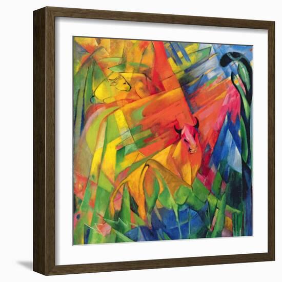 Animals in a Landscape, 1914-Franz Marc-Framed Giclee Print