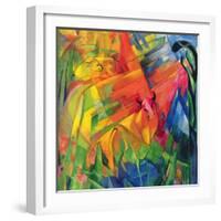 Animals in a Landscape, 1914-Franz Marc-Framed Giclee Print