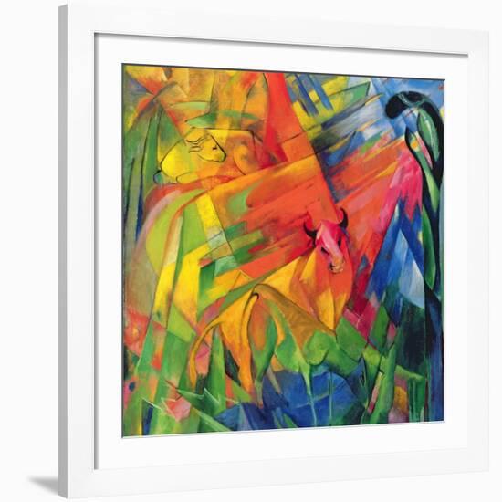 Animals in a Landscape, 1914-Franz Marc-Framed Giclee Print