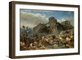 Animals Leaving the Ark, Mount Ararat-Filippo Palizzi-Framed Giclee Print