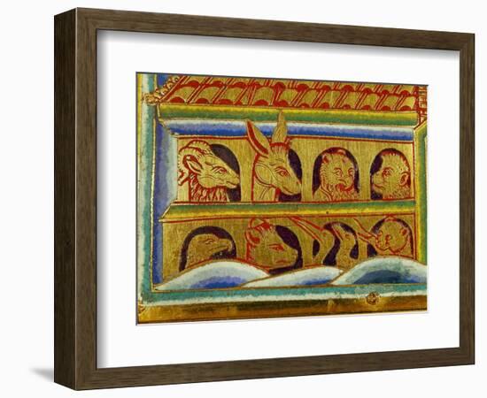 Animals Looking out of the Ark's Windows-Nicholas of Verdun-Framed Giclee Print