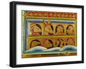 Animals Looking out of the Ark's Windows-Nicholas of Verdun-Framed Giclee Print