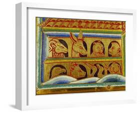 Animals Looking out of the Ark's Windows-Nicholas of Verdun-Framed Giclee Print