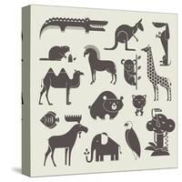 Animals Set-vector pro-Stretched Canvas