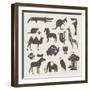 Animals Set-vector pro-Framed Art Print