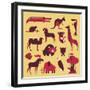 Animals Set-vector pro-Framed Art Print