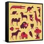 Animals Set-vector pro-Framed Stretched Canvas