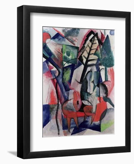 Animals under Trees-Franz Marc-Framed Giclee Print