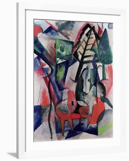 Animals under Trees-Franz Marc-Framed Giclee Print