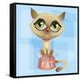 Anime Cat-Harry Briggs-Framed Stretched Canvas