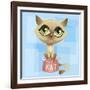 Anime Cat-Harry Briggs-Framed Giclee Print