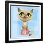 Anime Cat-Harry Briggs-Framed Giclee Print