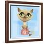 Anime Cat-Harry Briggs-Framed Giclee Print